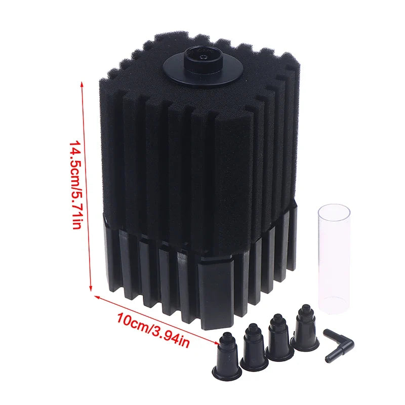Biochemical Sponge Filter with Media Ball – Large Aquarium Filter Aquarium Sponge Filter Qme B