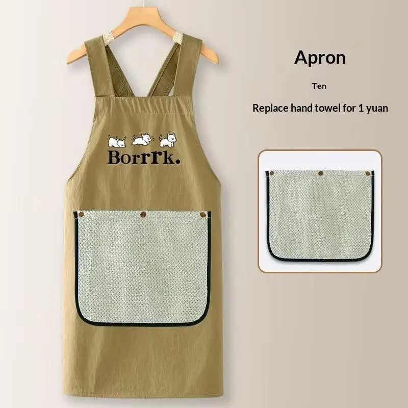 Oil-Proof Waterproof Cooking Apron for Men & Women Kitchen Apron Qme A3