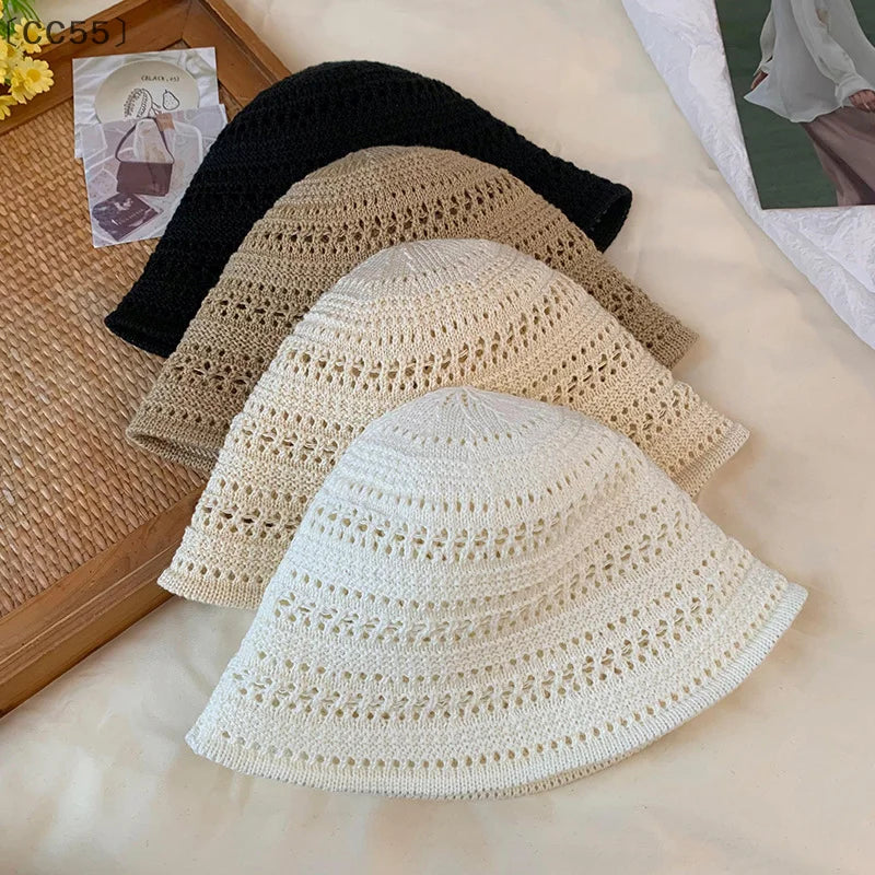 Women's Woven Bucket Hat – Breathable UV Sun Hat Woven Sun Hat Qst