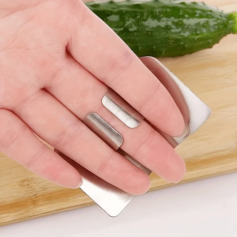 Stainless Steel Finger Guard – Reusable Kitchen Safety Tool Kitchen Finger Guard Qme