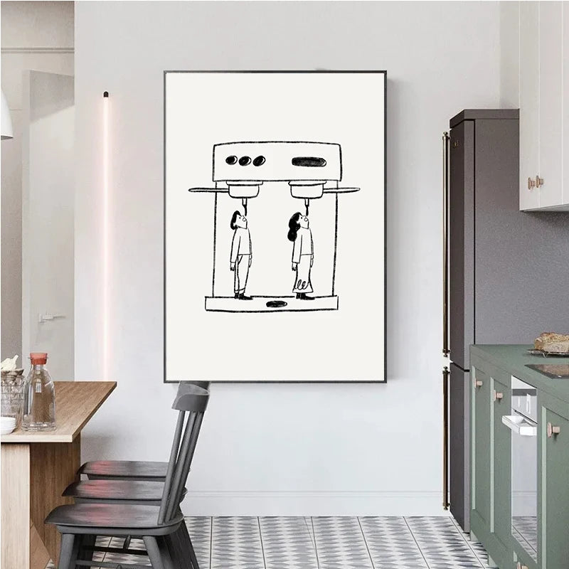 Espresso Please Canvas Wall Art Print – Kitchen Cafe Decor Canvas Wall Art Print Qst