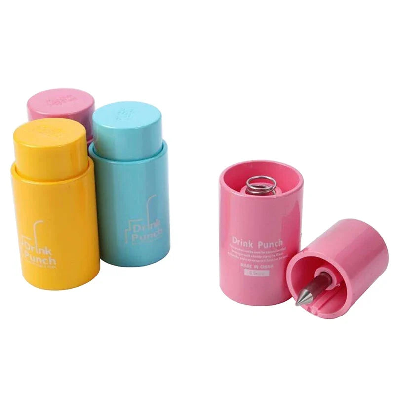 Mini Straw Hole Punch Bottle Opener – Stainless Steel Tool Bottle Hole Punch Qme