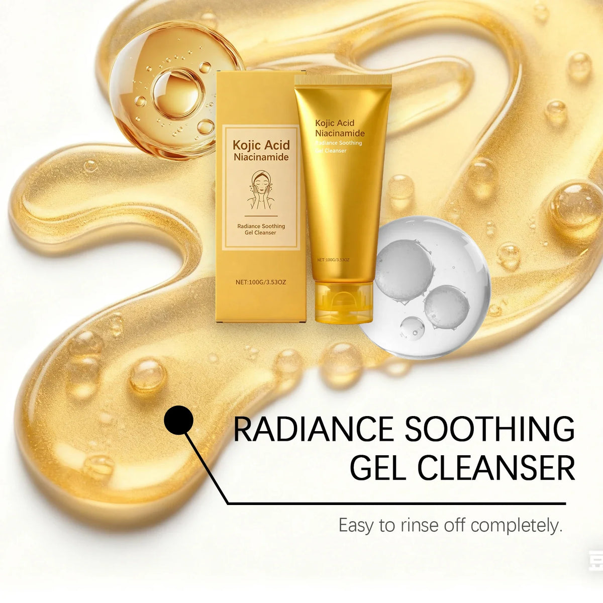 Radiance Soothing Gel Cleanser – Brightening & Hydrating Gel Face Cleanser Qme