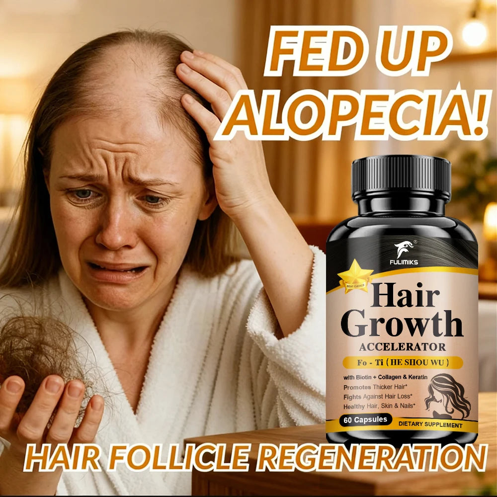 Hair Growth Supplement Capsules – Fo-Ti Root & Ginger Extract Hair Growth Supplement Qst