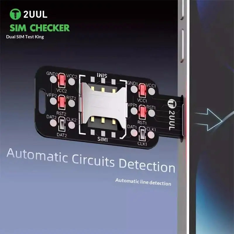 2UUL Dual SIM Card Tester LED Indicator | Fast Detection Tool SIM Card Tester Qme