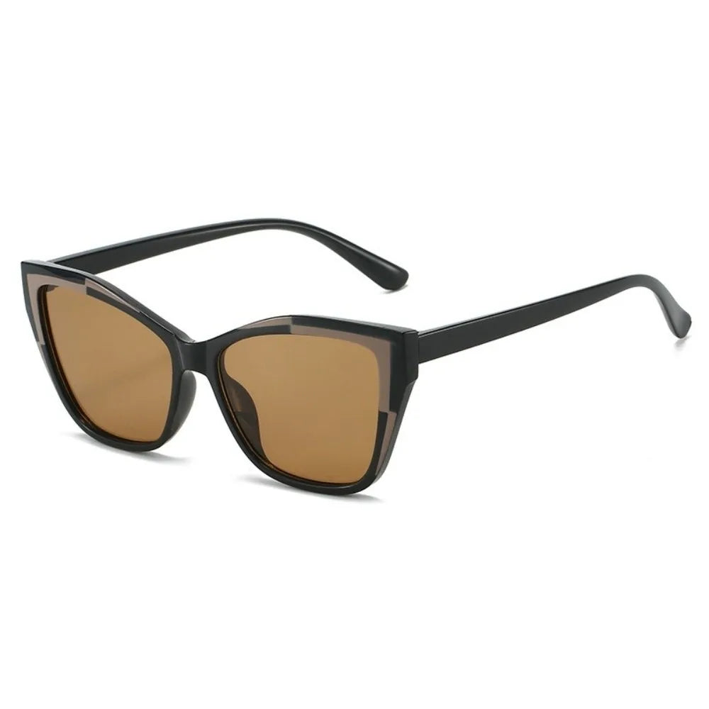 Y2K Cat Eye Sunglasses Steampunk Square Frame – 6 Colors Fashion Sunglasses Qme Style C