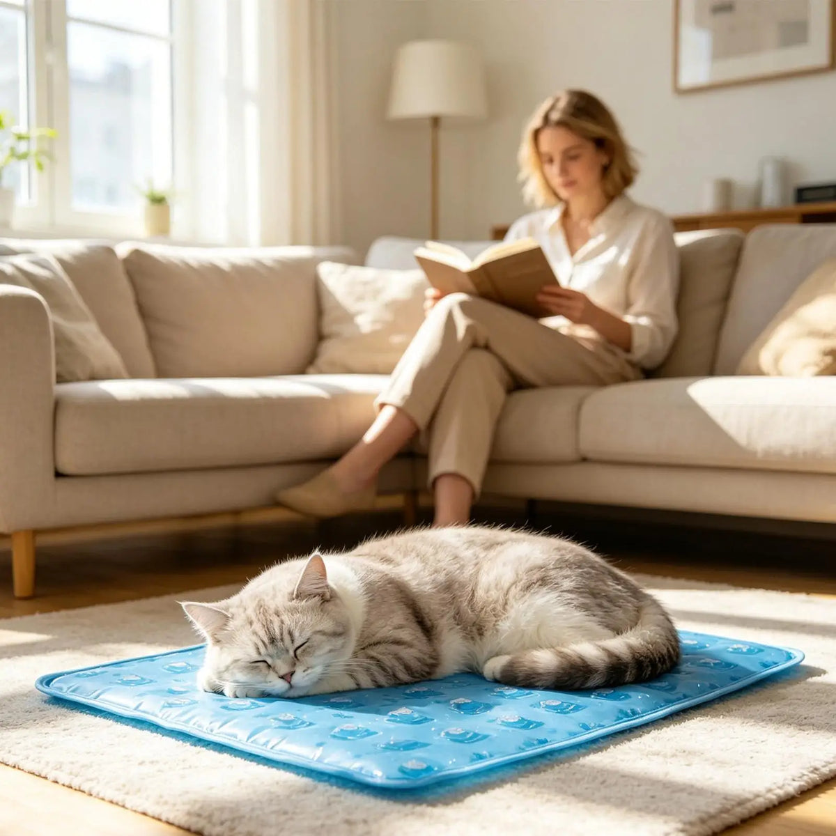 Foldable Cooling Dog Bed | Portable Pet Mattress – M Size Dog Cooling Bed Qme