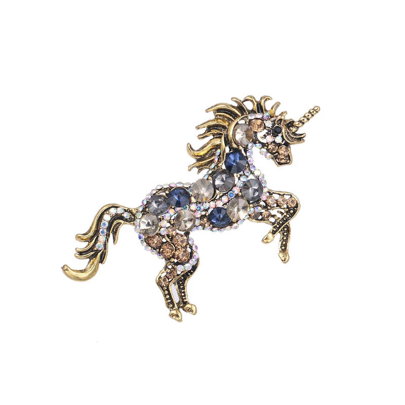 Zodiac Horse & Kitten Alloy Brooch Pin – Lunar New Year Corsage Brooch Pin Qst A10