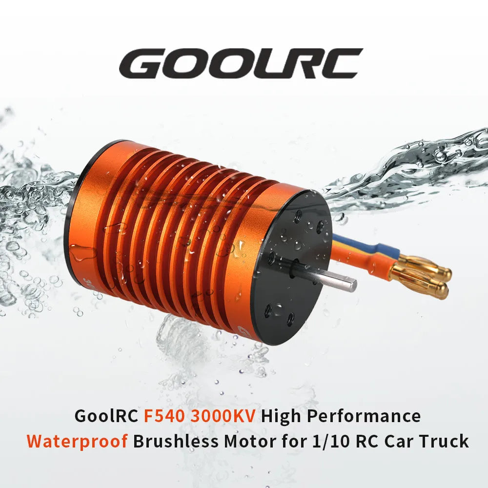 F540 3000KV Waterproof Brushless Motor for 1/10 RC Car RC Brushless Motor Qst