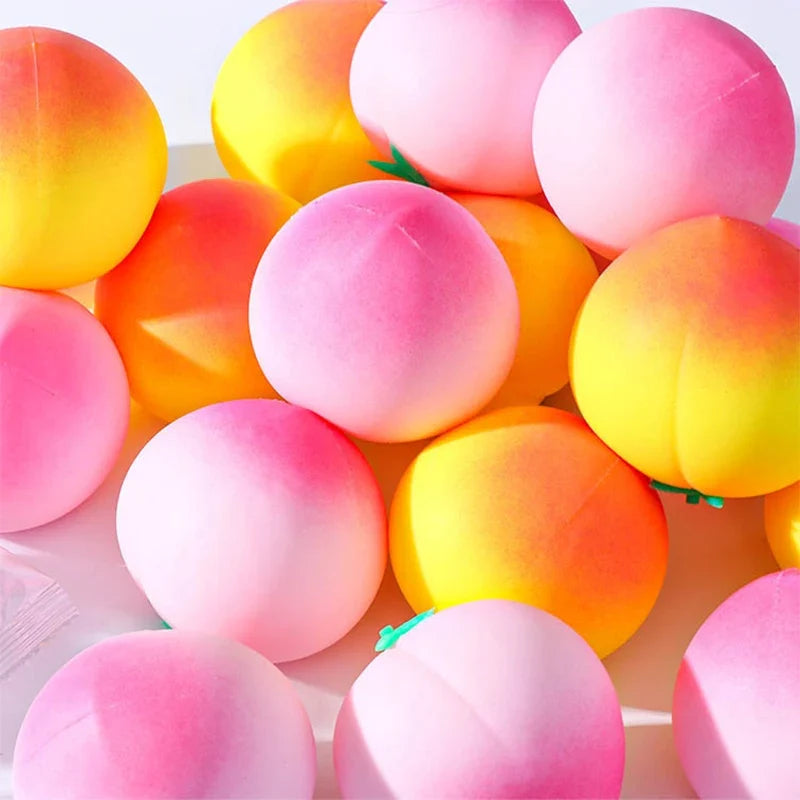 Peach Slow Rising Squeeze Toy | Fun Silicone Fidget Toy Slow Rising Fidget Toy Qme