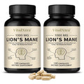 Organic Lion's Mane Mushroom Capsules – Focus & Brain Support Mushroom Supplement Qst 120 count-2bottle