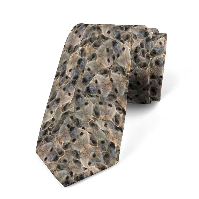Lion King Safari Print Novelty Necktie for Men & Women Novelty Print Necktie Qme style5