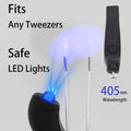 Cordless Lash Tweezer Curing Light – Mini Silicone UV LED Lamp Lash Curing Light Qst UV
