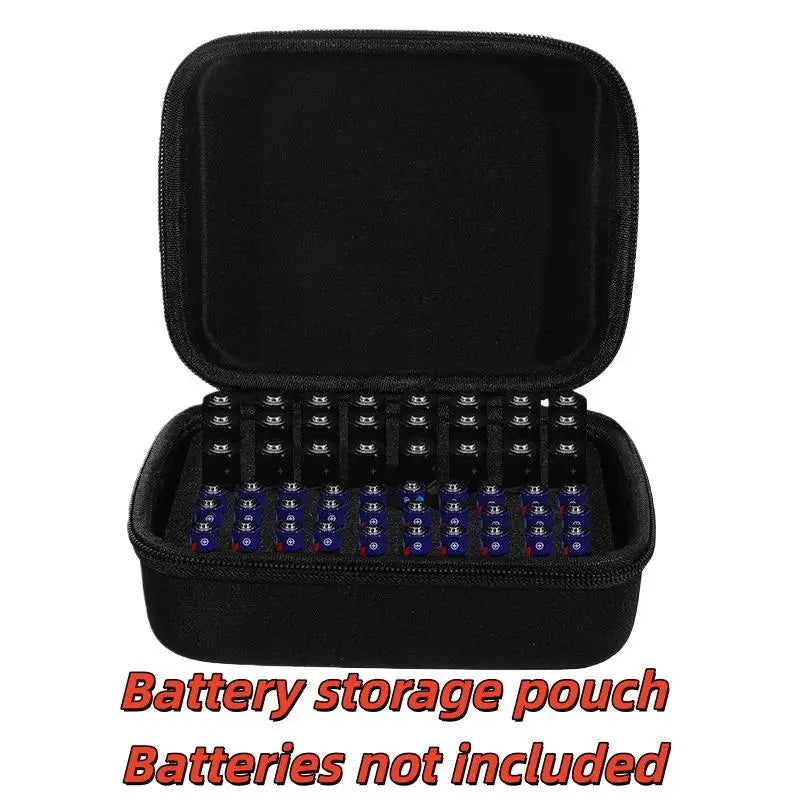 Portable Hard Battery Organizer Case – Holds 54 AA/AAA Batteries Battery Organizer Case Qme Default Title
