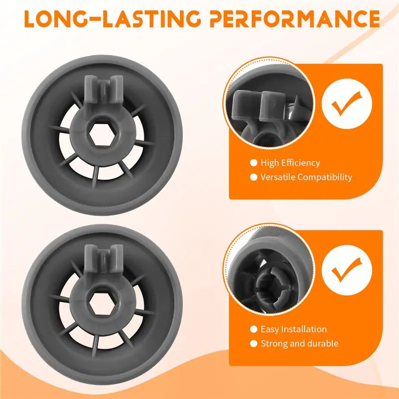 4x Dishwasher Basket Rail Wheels for Neff & Siemens – Part 165314 Dishwasher Spare Parts Qst
