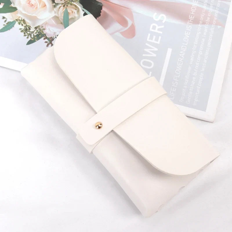 Thick Protective Eyeglasses Case – Soft Vinegar Fiber, Unisex Eyeglasses Case Qme WHITE