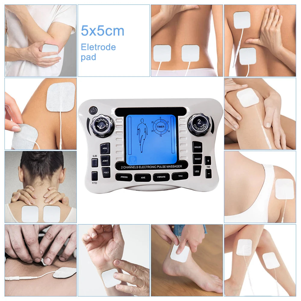 12-Mode EMS TENS Pulse Massager – Muscle Stimulator Device EMS TENS Massager Qst