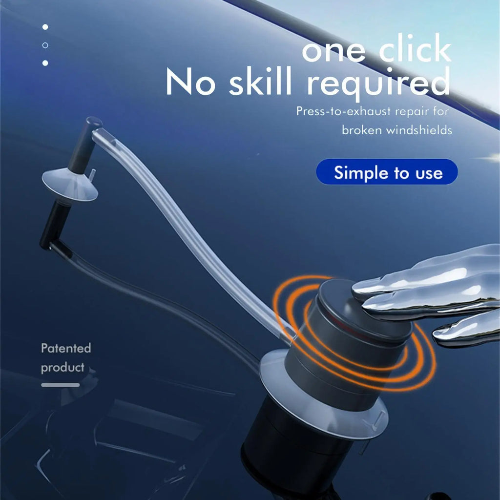 Windshield Crack Repair Kit – Nano Fluid & Air Pump Tool Windshield Repair Kit Qme Default Title