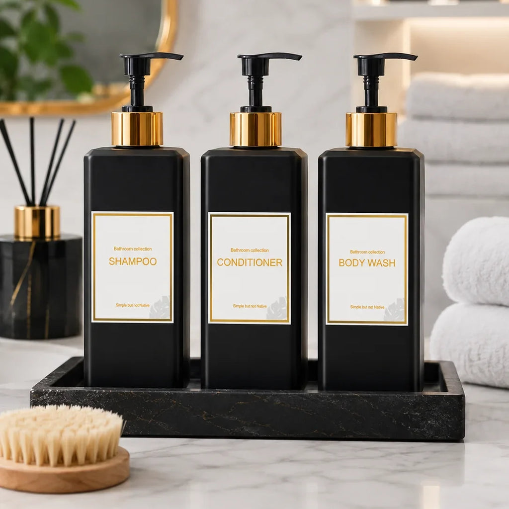 Refillable Pump Bottles – Shampoo, Conditioner & Body Wash Refillable Pump Dispenser Qme