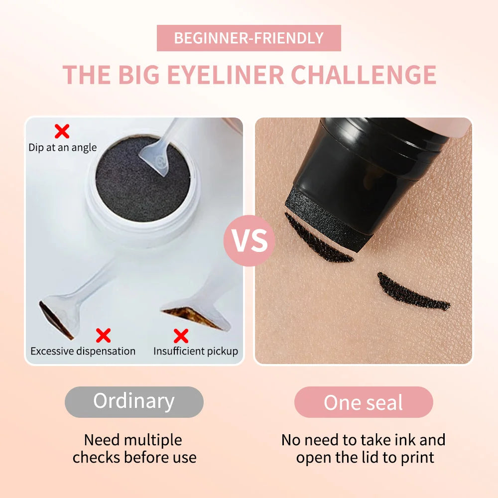 Heart Stamp Eyeliner Pen – Dual-Ended Waterproof Eyeshadow Eyeliner Pen Qst