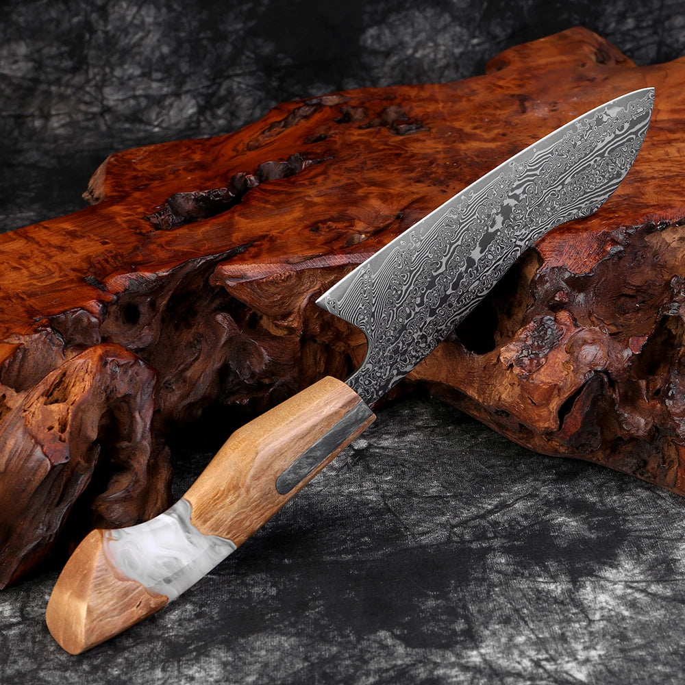 XITUO 7-Inch Damascus Santoku Knife – Sharp Pro Kitchen Knife Santoku Kitchen Knife Qst