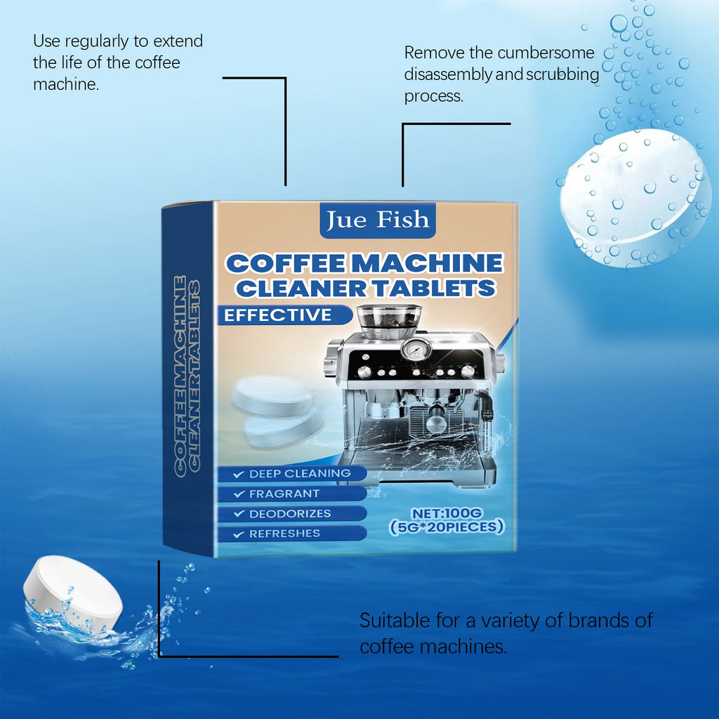 20-Pack Coffee Machine Cleaning Effervescent Tablets Coffee Machine Cleaner Qst