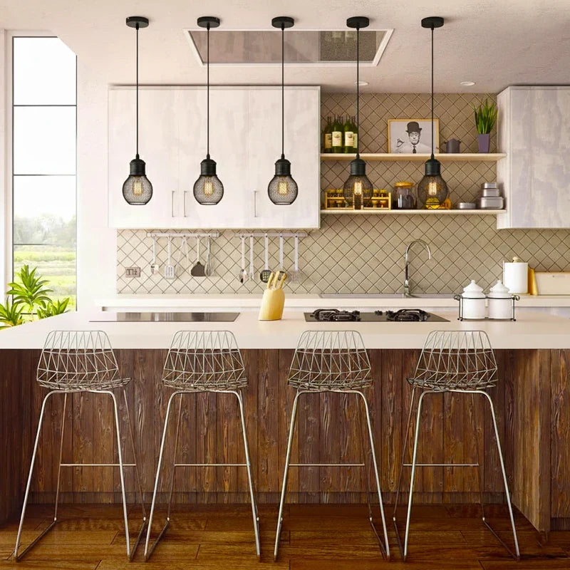 Vintage Cement & Forged Iron E27 Pendant Light | Industrial Pendant Light Qme