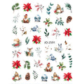 3D Christmas Nail Art Stickers Decals 10 Sheets – Snowman Christmas Nail Stickers Qme 2591