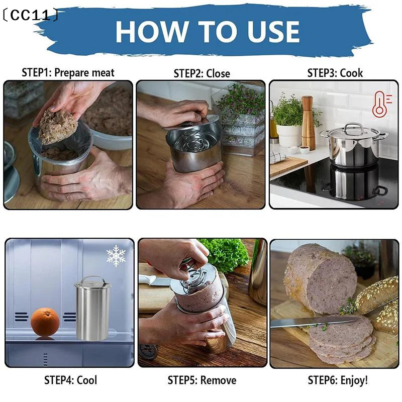 Stainless Steel Ham Maker Meat Press Mold | Deli Cooker Meat Press Mold Qme