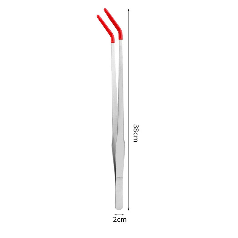 Reptile Feeding Tongs Stainless Steel Rubber Tip Tweezers Reptile Feeding Tongs Qst A3