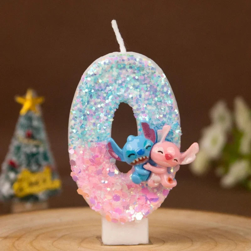 Stitch & Lilo Number Birthday Candles – Hugging Couple Design Birthday Number Candles Qme