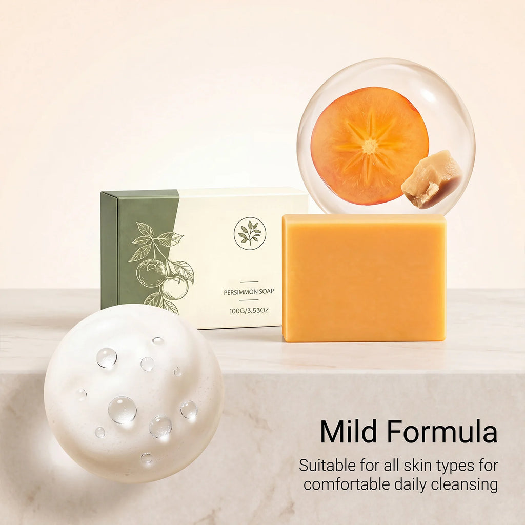 Persimmon Soap Bar 100g – Hydrating & Gentle Body Soap Body Soap Bar Qst