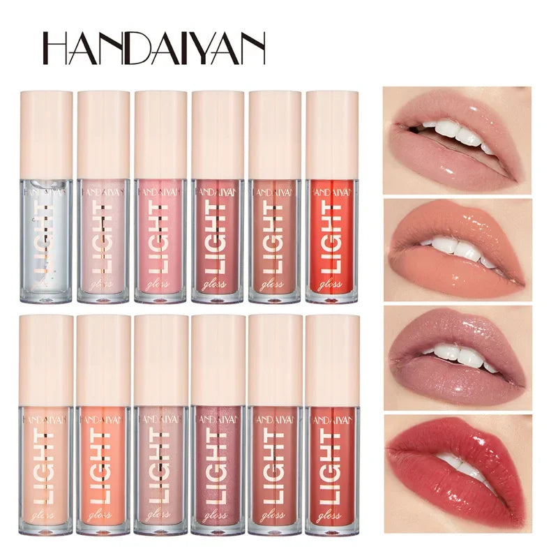 Qme 12-Color Mirror Pearl Lip Gloss – Moisturizing Shine Lip Gloss Qme