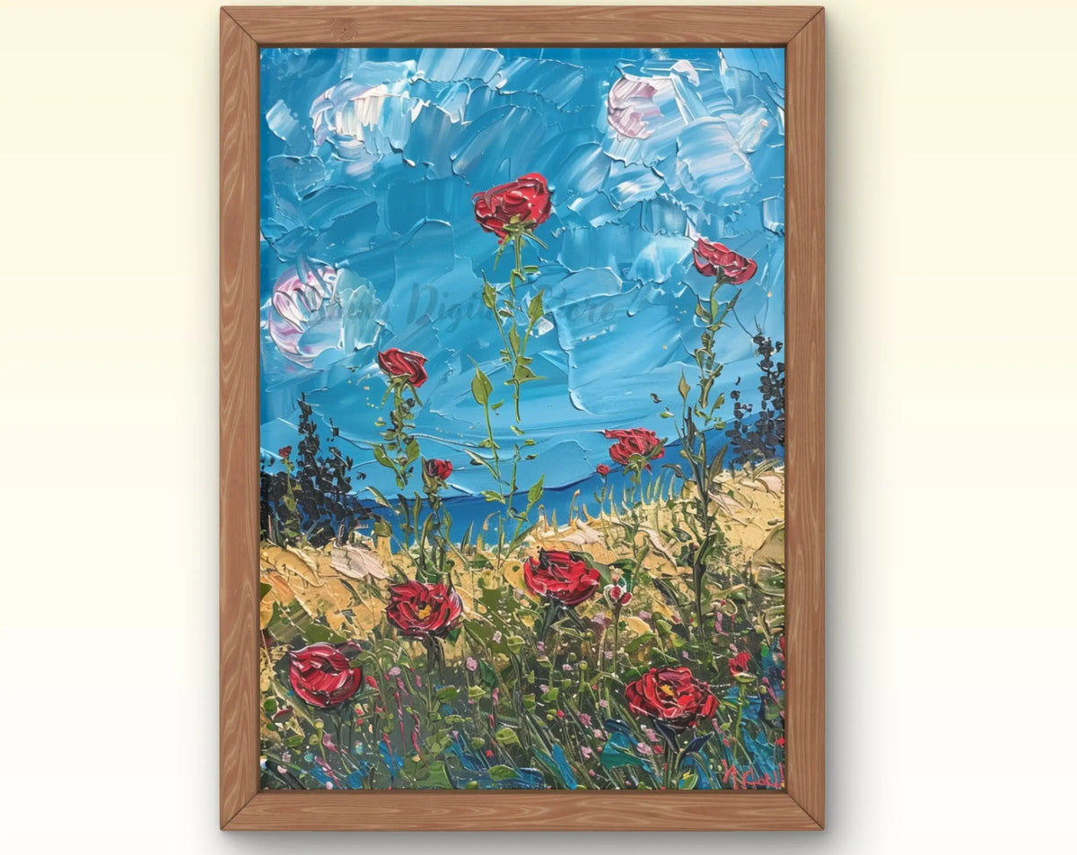 European Rural Scenery Canvas Print – Floral Wall Art