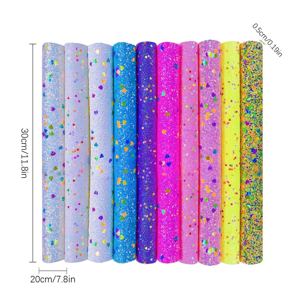 8 A4 Glitter Sequin Sheets – Beaded Craft & Jewelry Fabric Glitter Craft Sheets Qme