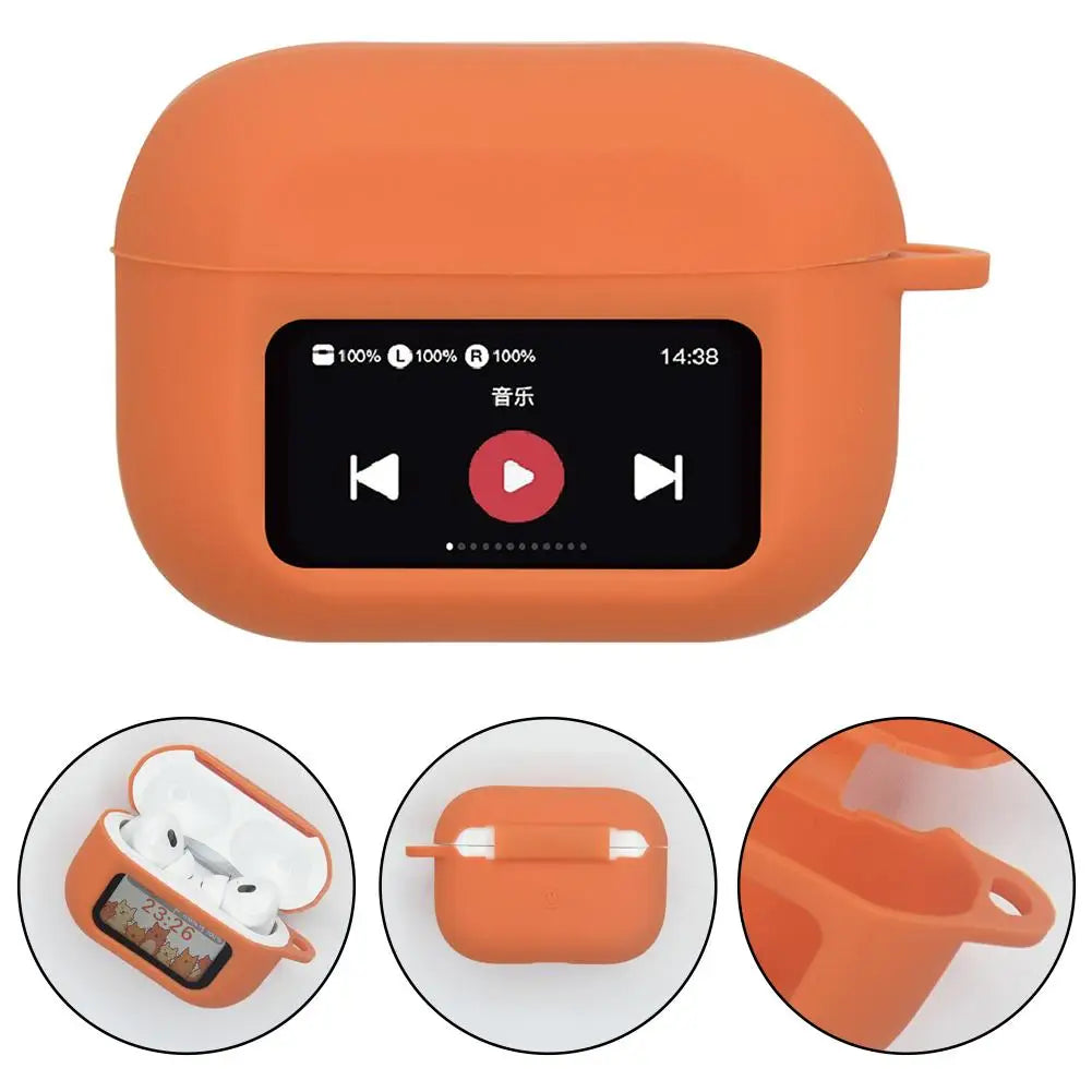 Silicone AirPods A9 Pro Case – Shockproof Anti-Slip Full Cover Earbuds Protective Case Qme