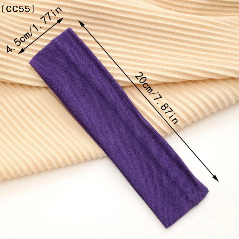 Retro Elastic Sweat-Wicking Sports Headband for Women Sports Headband Qst