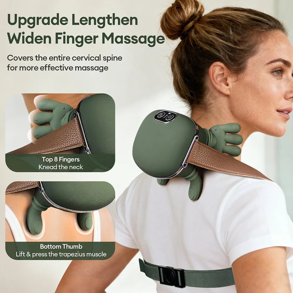 Wireless 4D Neck & Shoulder Massager – Kneading Shawl Neck Shoulder Massager Qst