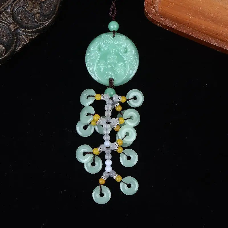 Lucky Rearview Mirror Pendant – Asian Culture Car Charm Car Mirror Pendant Qme