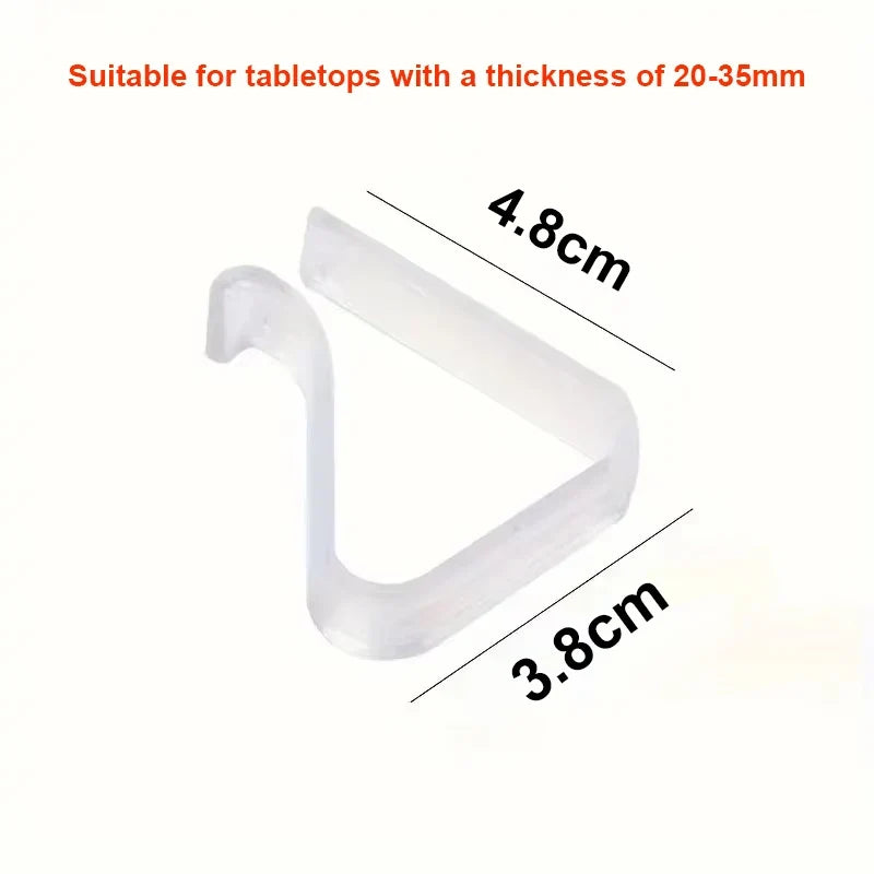 Clear Plastic Tablecloth Clips – Set of 12, Indoor & Outdoor Tablecloth Clips Qme