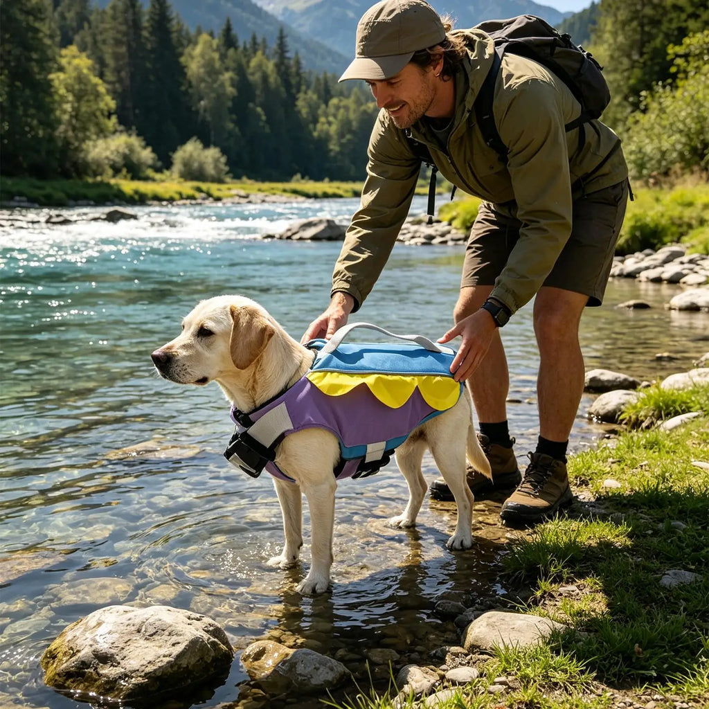Dog Life Jacket | Breathable Water Safety Swimwear for Dogs Dog Life Jacket Qme