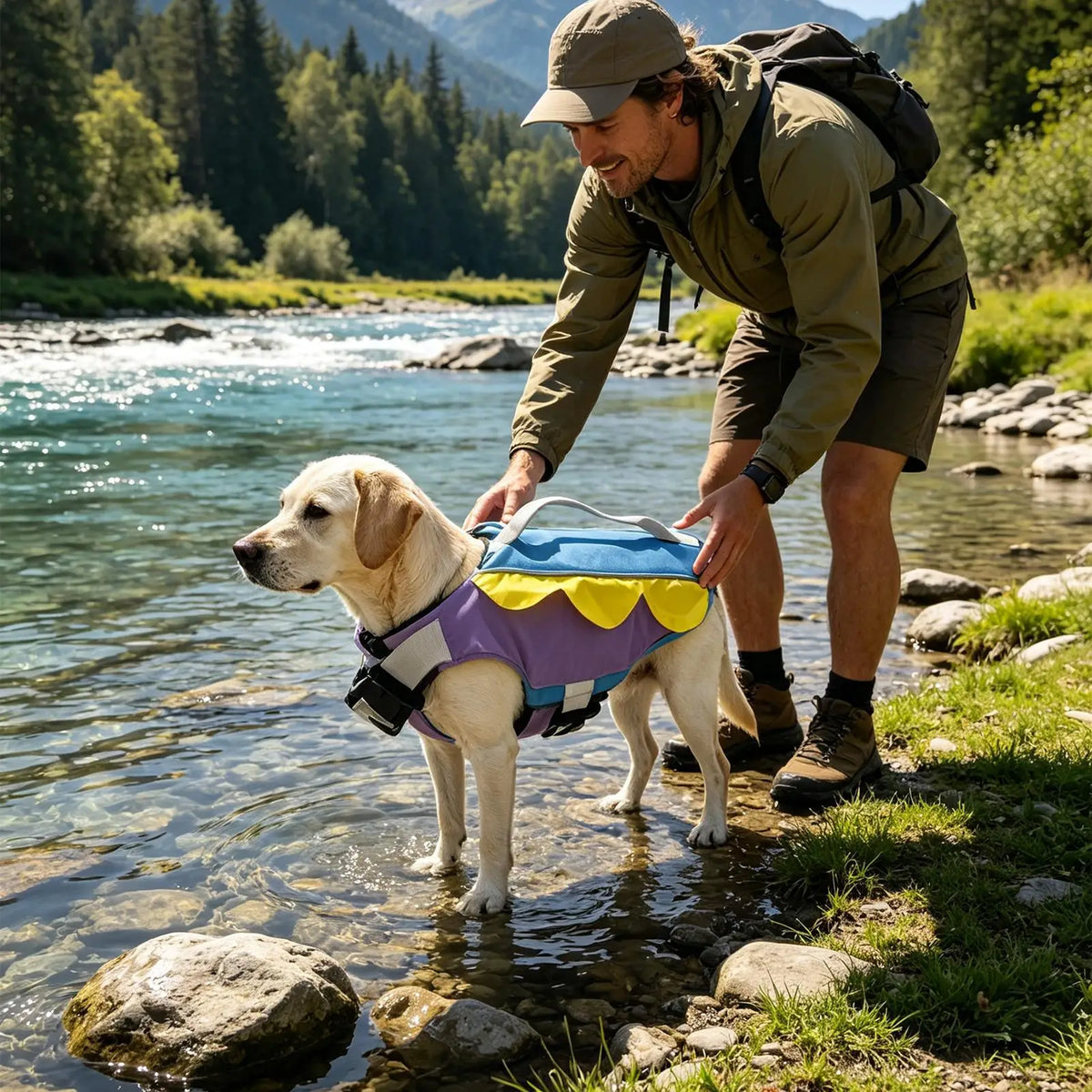 Dog Life Jacket | Breathable Water Safety Swimwear for Dogs Dog Life Jacket Qme