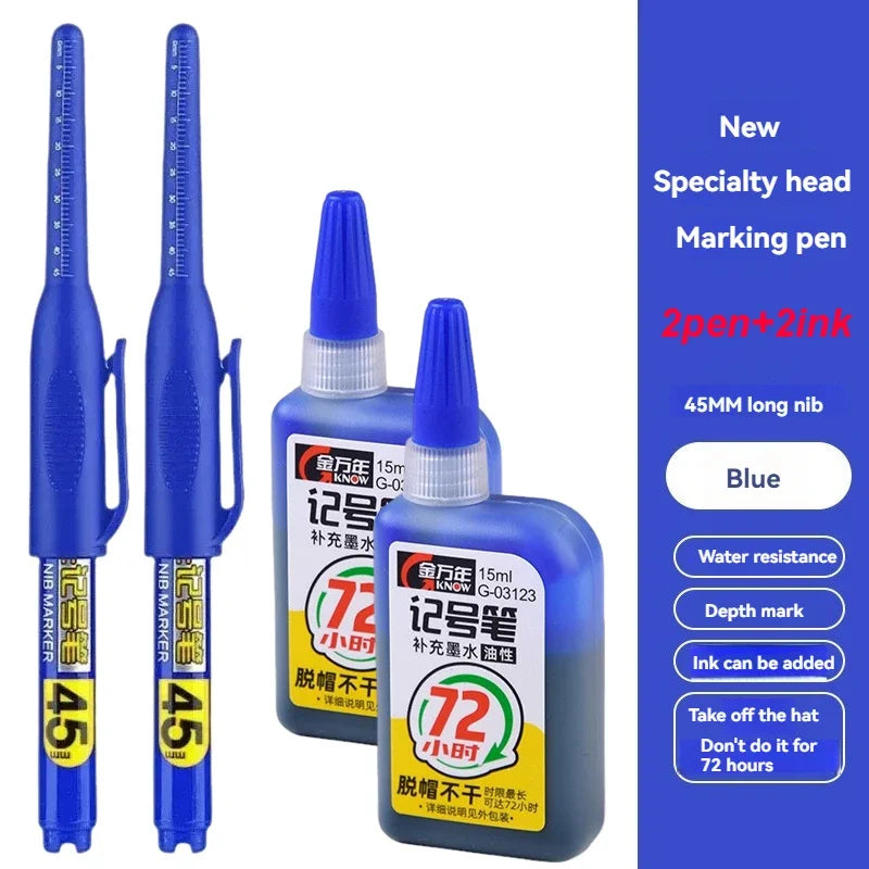 Waterproof Deep Hole Marker Pen – Long Nib Carpenter Pen
