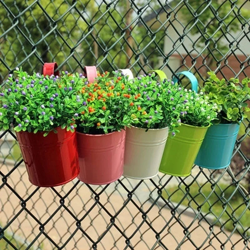 Iron Wall Mounted Hanging Flower Pot Hook Planter Holder Wall Planter Hook Qme