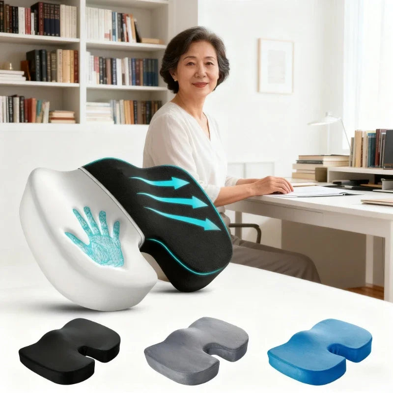 Office Chair Seat & Back Cushion | Memory Foam Support – Qme Seat Back Cushion Qme