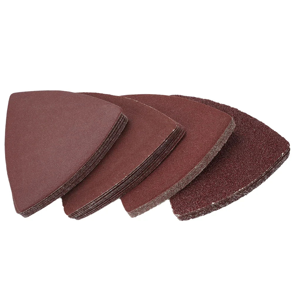 40-Pack Triangle Sanding Discs 60 120 180 240 Grit | 80mm Sanding Disc Set Qme