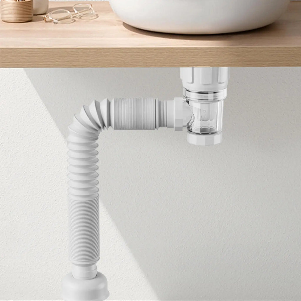 Telescoping Drain Pipe Hose – Anti-Odor Bathroom Sink Outlet Drain Pipe Hose Qme
