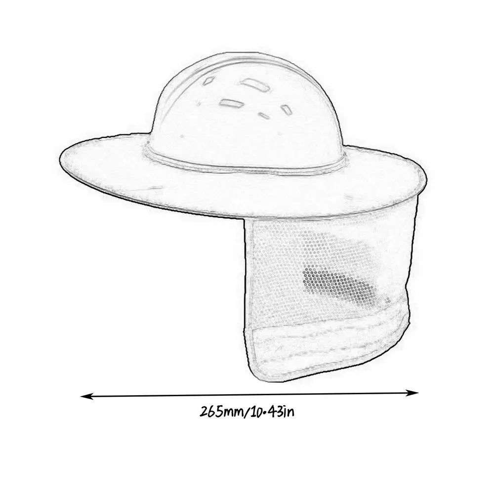 Hard Hat Sun Shade Neck Shield with Reflective Strip | Qme Hard Hat Neck Shield Qme