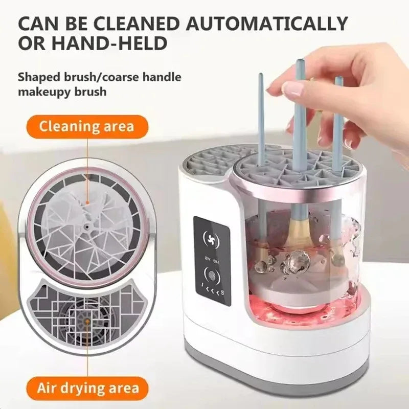 3-in-1 Electric Makeup Brush Cleaner, Dryer & Holder Makeup Brush Cleaner Qst