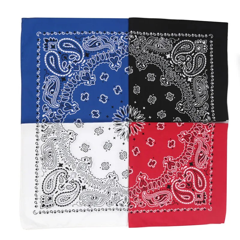 Oversized Cotton Bandana Scarf – Hip Hop Paisley Square Wrap Square Bandana Scarf Qme